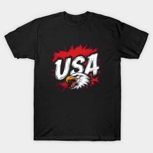 Rebel Spirit: USA Graffiti Eagle T-Shirt